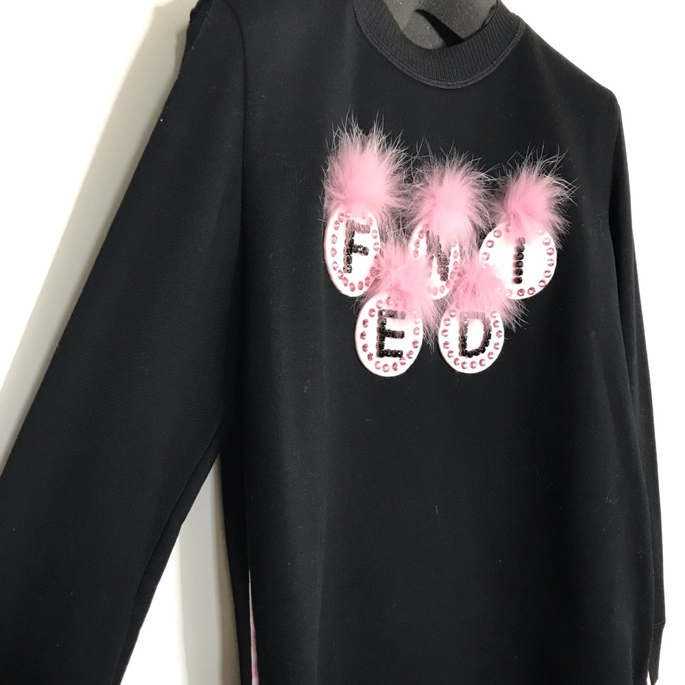 Fendi Logo Pink Fox sweater